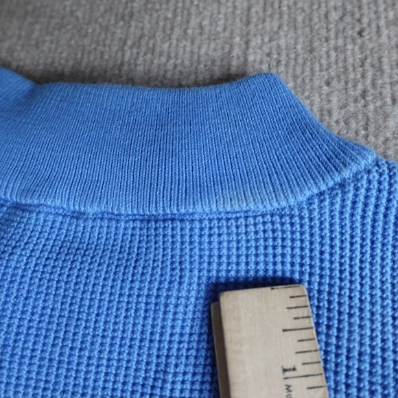 Tory Burch Womens Sweater Small Blue Tennis Mock Neck - Picture 15 of 15